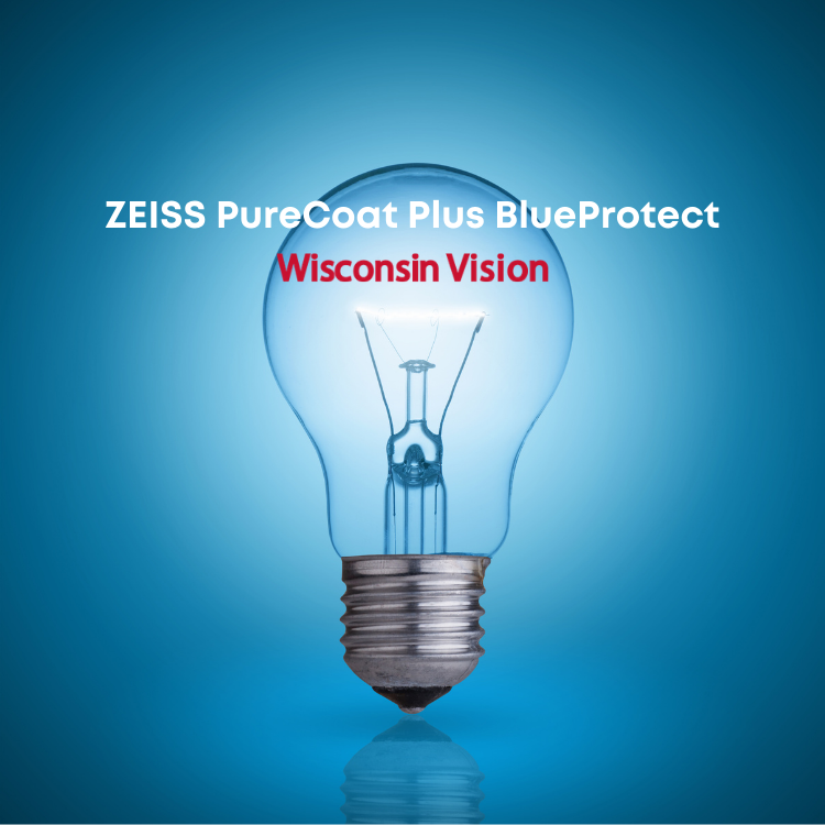 Blue Light protection is now offered on most lens types at Wisconsin Vision! Our new ZEISS PureCoat Plus Blue Protect