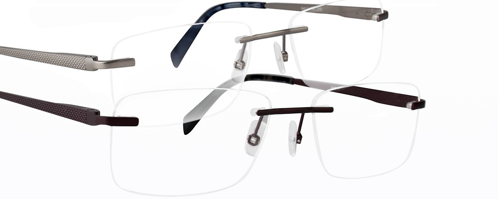 Totally Rimless eyewear including frames and prescription lenses