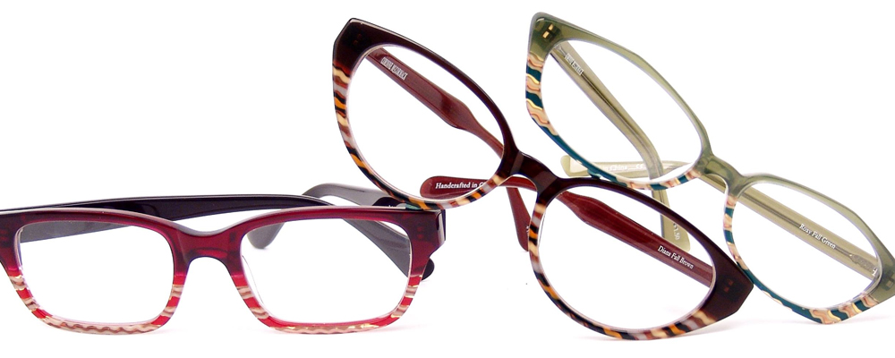 Corinne McCormack eyewear with three womens frames shown