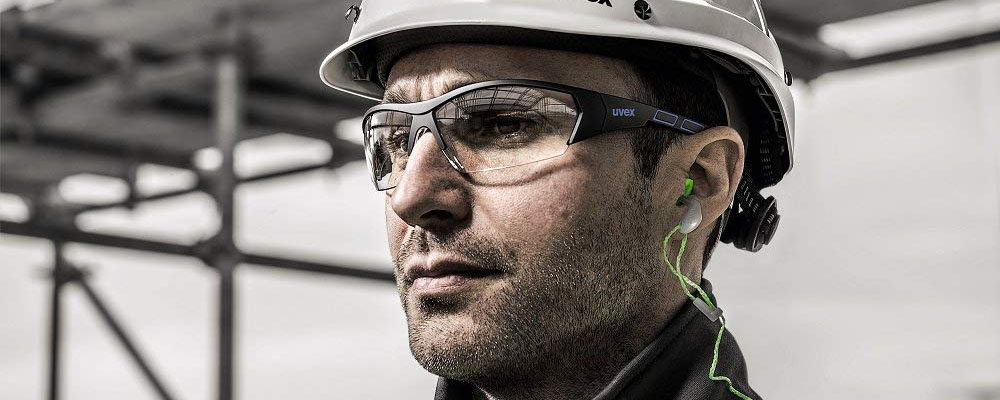 Uvex safety glasses including frames and prescription safety lenses