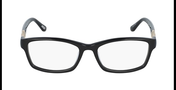 Black and gold eyeglasses for women