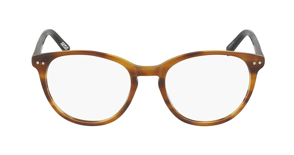Brown round plastic eyeglass frames