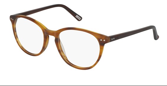 Brown round plastic eyeglass frames for men