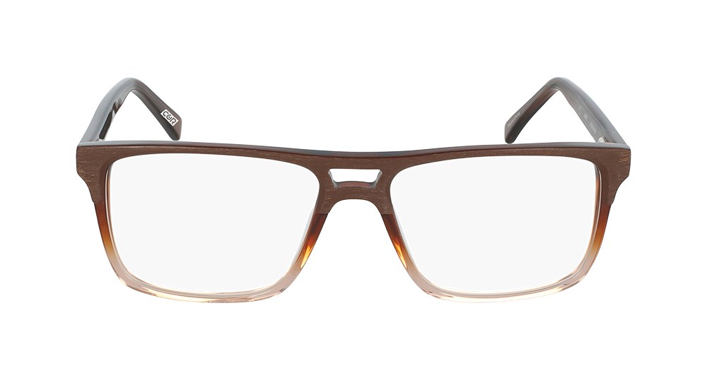 Brown and clear plastic aviator glasses