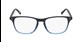 Blue and grey square plastic eyeglass frames for men or women