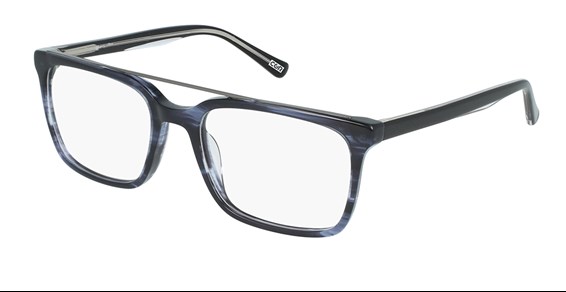 black and blue rectangular eyeglass frames for men