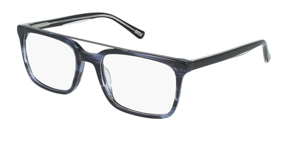 black and blue rectangular eyeglass frames for men