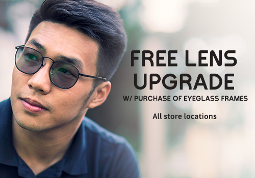 Optical lens upgrade with designer frames purchase in Wisconsin