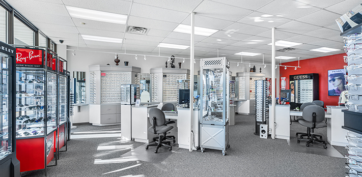 Green Bay eye doctor & vision store inside