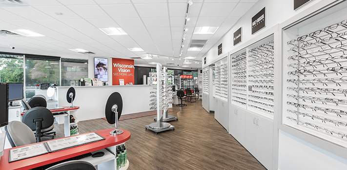 Greenfield eye doctor & vision store inside
