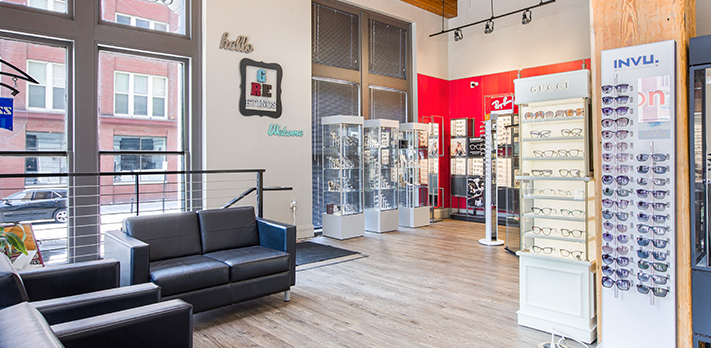 Milwaukee Third Ward eye doctor & vision store inside