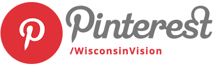 Pinterest logo with Wisconsin Vision page