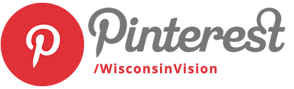 Pinterest logo with Wisconsin Vision page